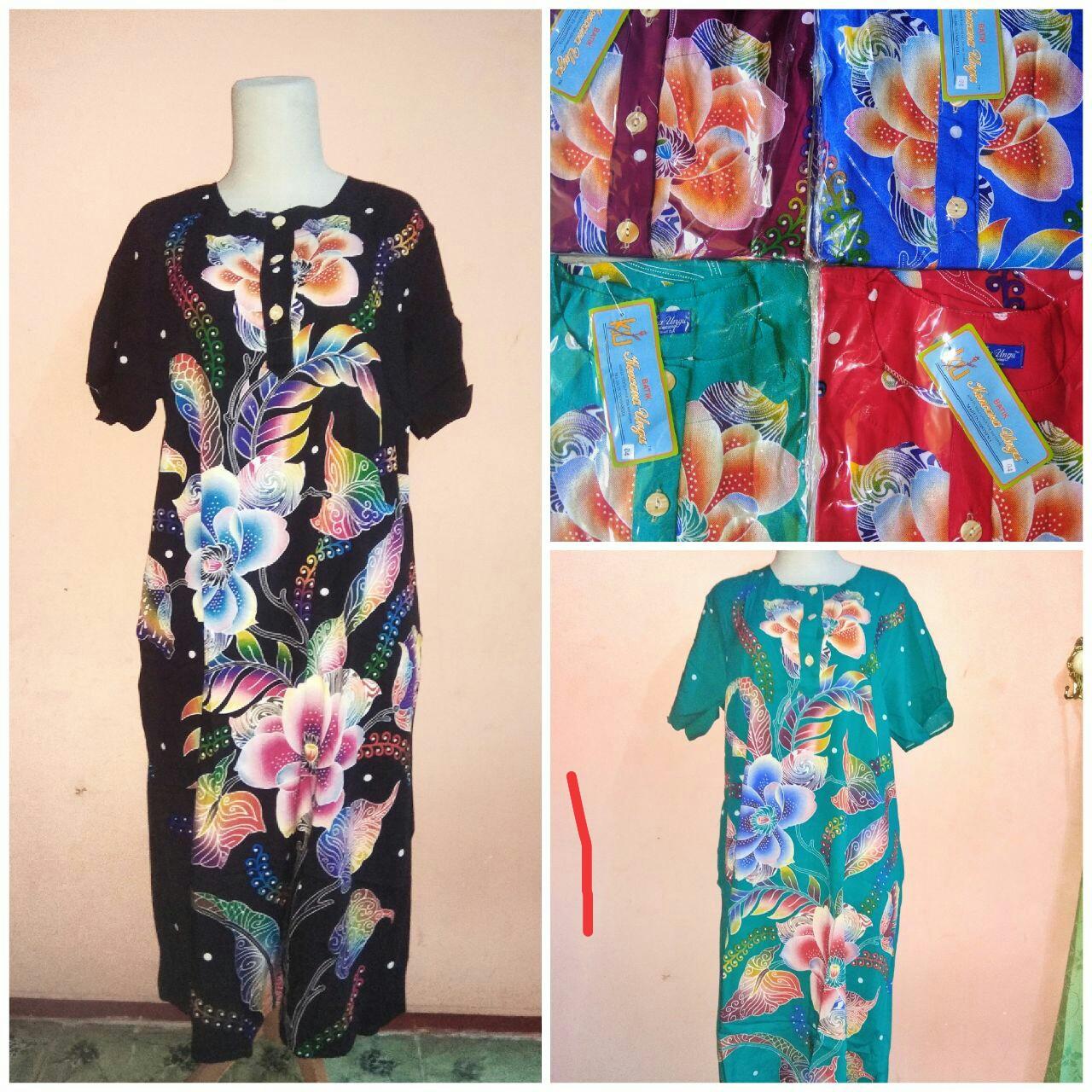 Daster Batik Kencana Ungu 04 Lengan Pendek Label Biru (KUB)