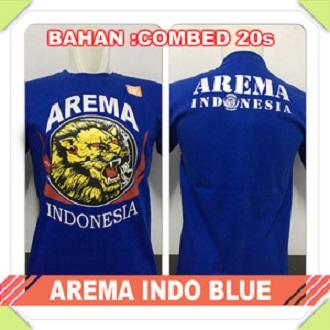 kaos baju distro bola lokal indonesia AREMA INDO BLUE/ kaos bola/ Kaos Distro/ Kaos Gaul/ T-shirt pria