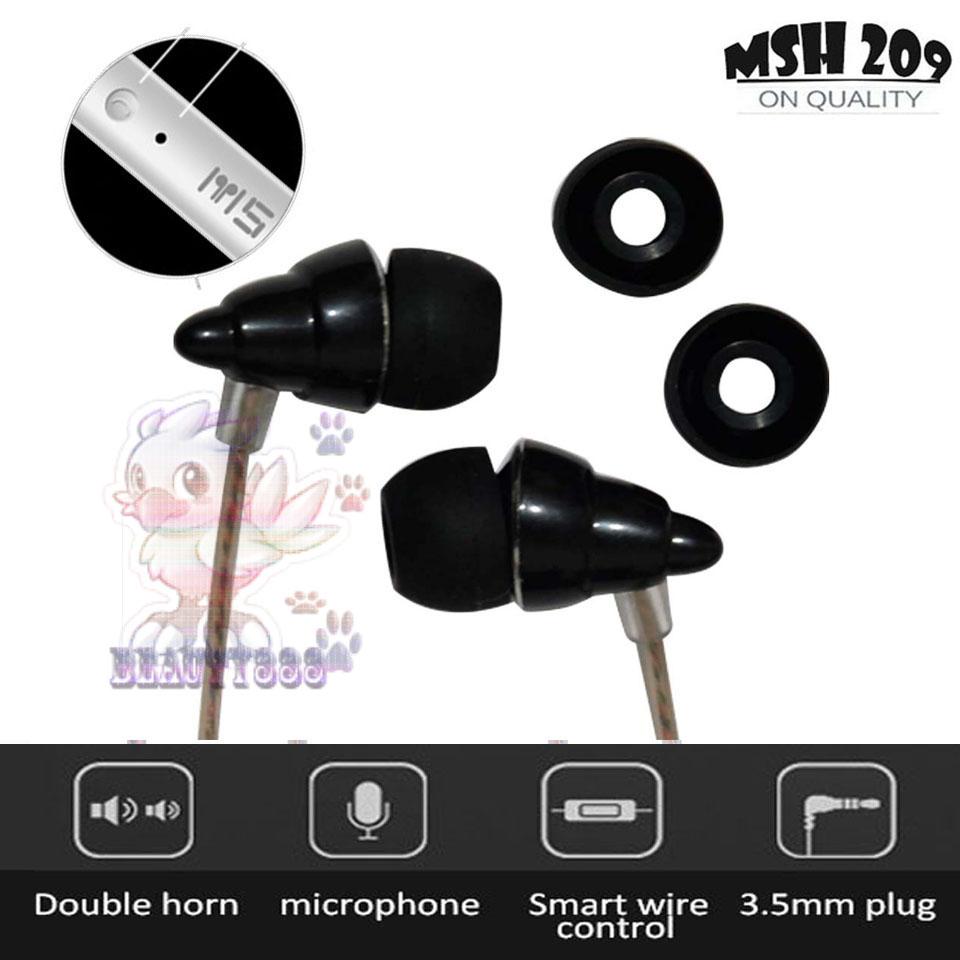 MSH 209 Handsfree Candy Aromatic With Mic & Volume Control Headset Samsung Headset Oppo Headset Vivo Headset Xiaomi Handsfree Universal untuk semua jenis merk Handphone dan Komputer