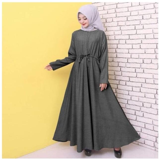 Baju Gamis Wanita - Gamis Polos Jumbo Bahan Katun Supernova