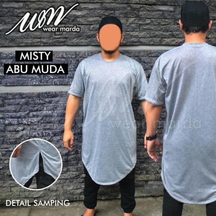 DISKON Gamis Kaos Pakistan Abu Misty Muda Baju Koko Grey Lengan Pendek TERMURAH