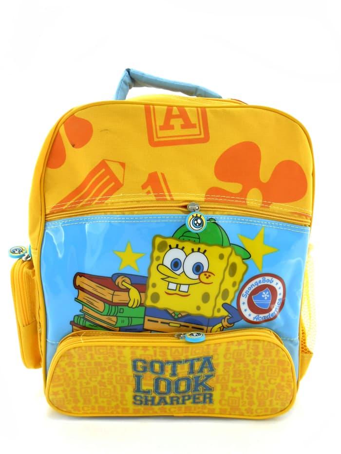 Tas Ransel SponggeBob Ukuran 14 inch MB-01348 / Tas anak / Tas anak tk / Tas anak paud / Tas anak sd/ Tas anak sekolah / Ransel anak