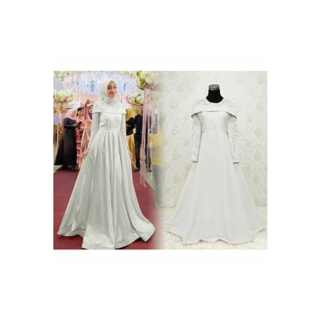 barang laris manis H26 BAJU GAMIS PESTA MUSLIM LEBARAN MODERN BROKAT B