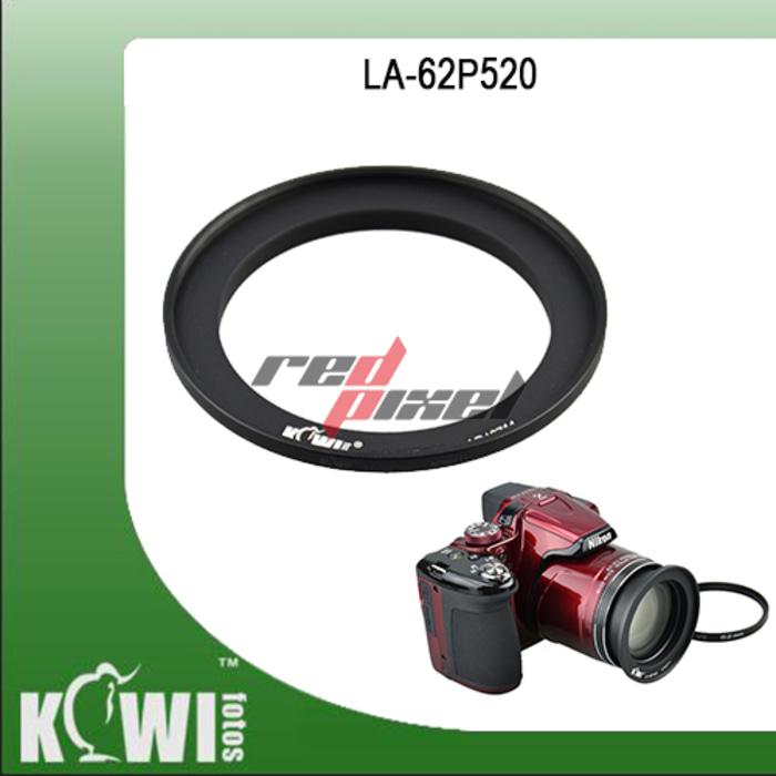 KIWIFOTOS LA-62P520 ~ FILTER ADAPTER FOR NIKON P510, P520, P530