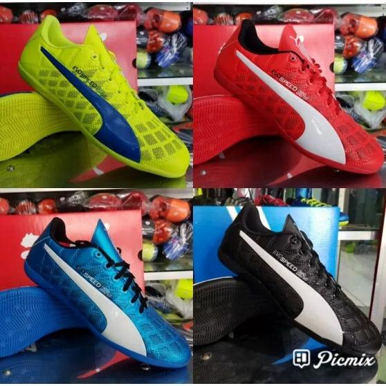 PROMO BESAR Sepatu Futsal Puma Evo Speed Red Blue Black 2017