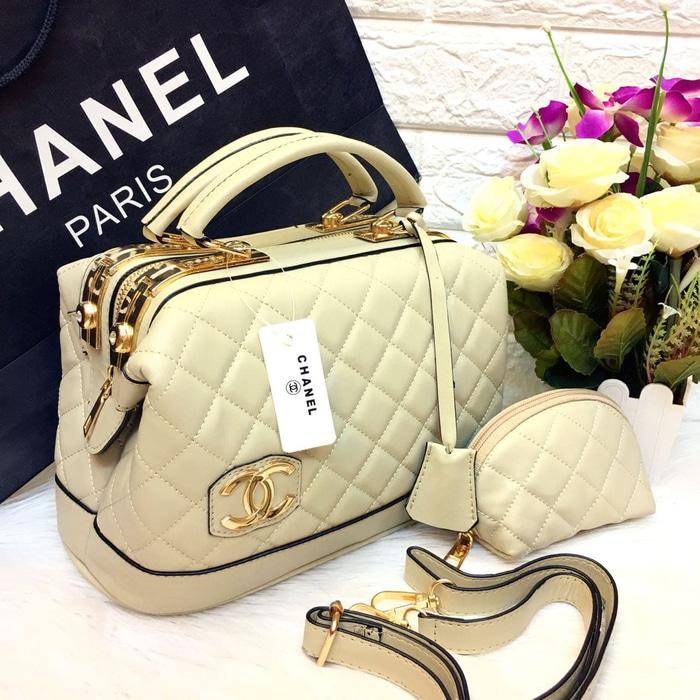 HOT PROMO!!! TAS CHANEL DOCTOR PESTA - Beige - lBRGUC