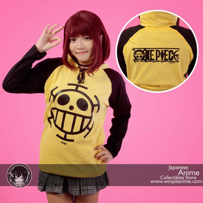 Harga Spesial!! HOODIE T-SHIRT / KAOS TRAFALGAR LAW ANIME ONE PIECE - ready stock