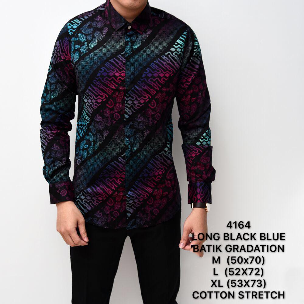 kemeja batik songket pria/kemeja pria batik songket atasan formal/kemeja pria lengan panjang gradation 4164
