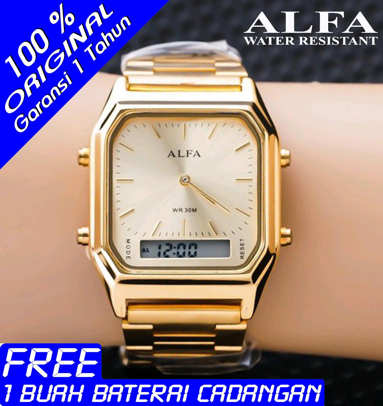 Jam Tangan Pira - Wanita ALFA Original - AF8003W2 - Dual Time