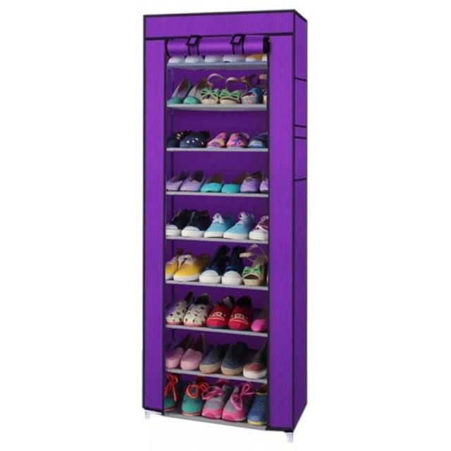 Rak Sepatu 9 Sekat (10 Susun) / Shoe Rack with Dusk Cover