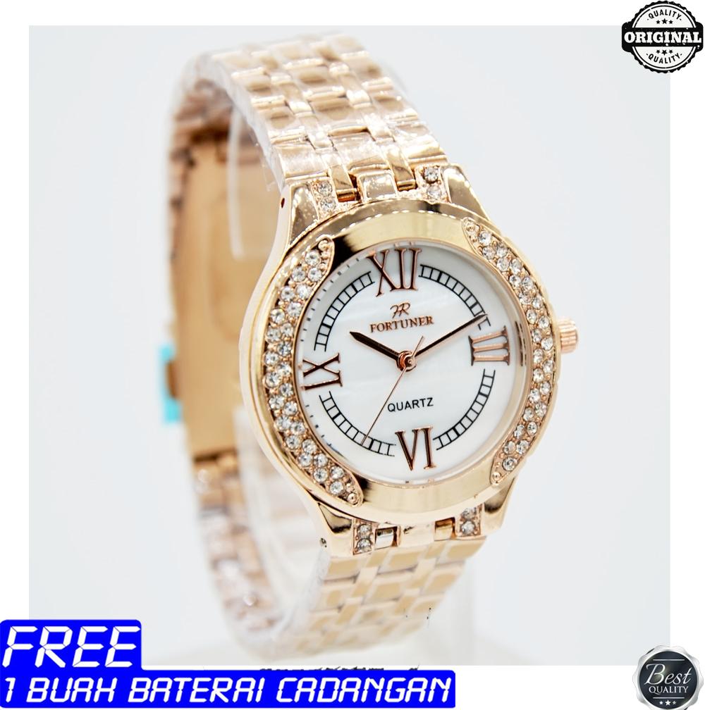 Fortuner - jam tangan wanita - analog - stainless steel - Original - garansi 1 tahun