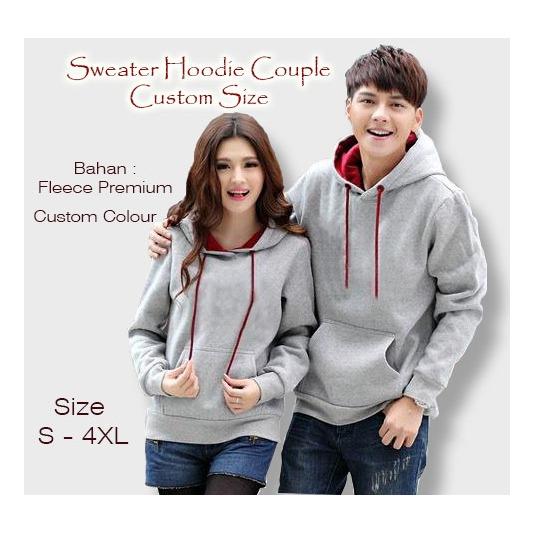 Jaket Sweater Couple Hoodie Custom Size S M L XL 2XL 3XL 4XL 5XL