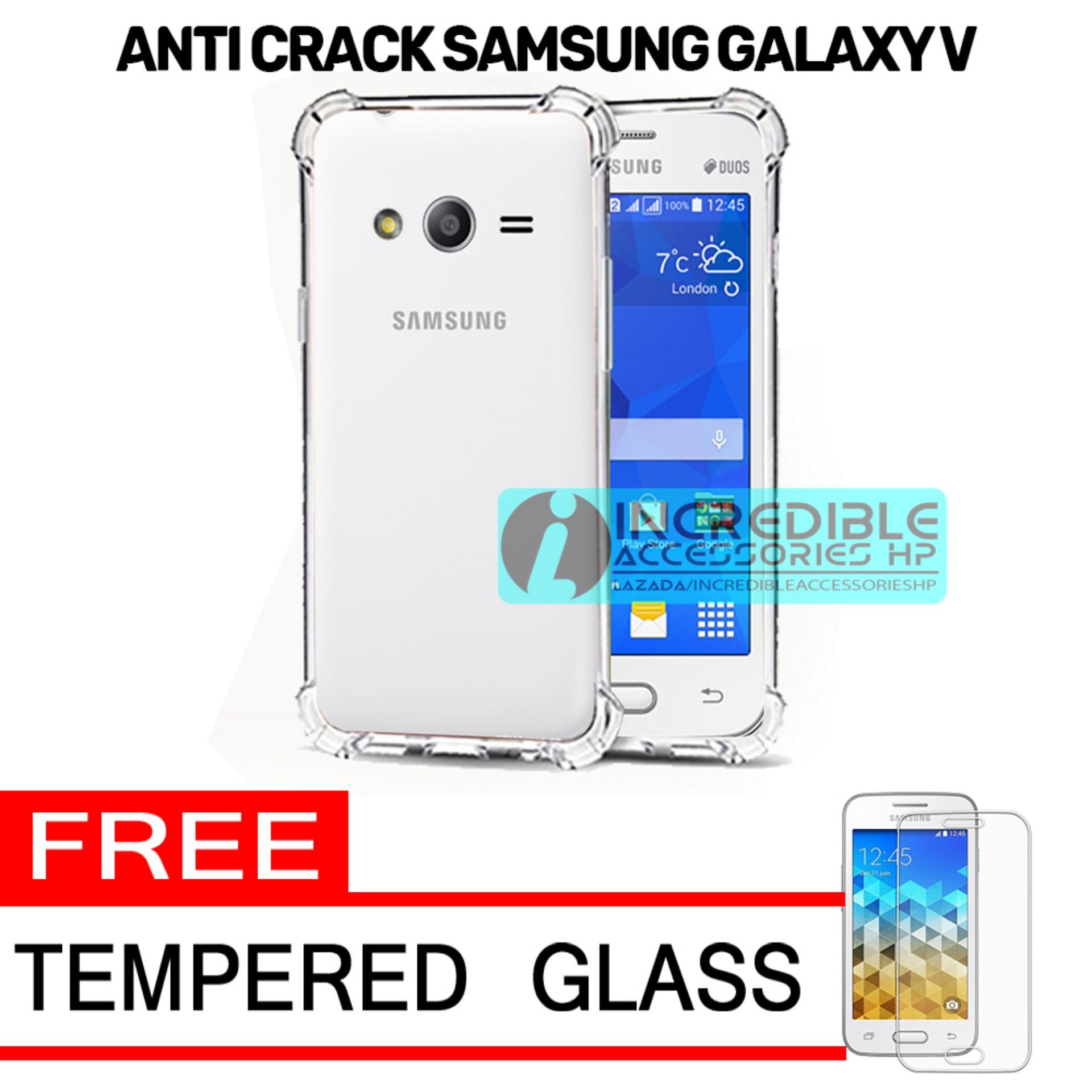 Case Anti Shock / Anti Crack Elegant Softcase for Samsung Galaxy V (G313) - White Clear + Free Tempered Glass
