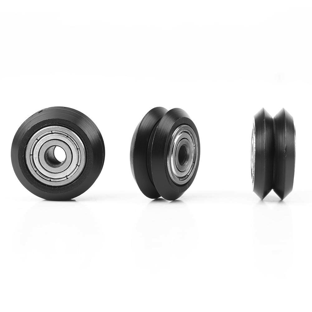 V-Shape Groove Wheel,20pcs V Groove Pulley 5mm Bore 625 Bearing Pulley Accessories Durable and Sturdy,Wear-Resistance for CNC 3D Printer