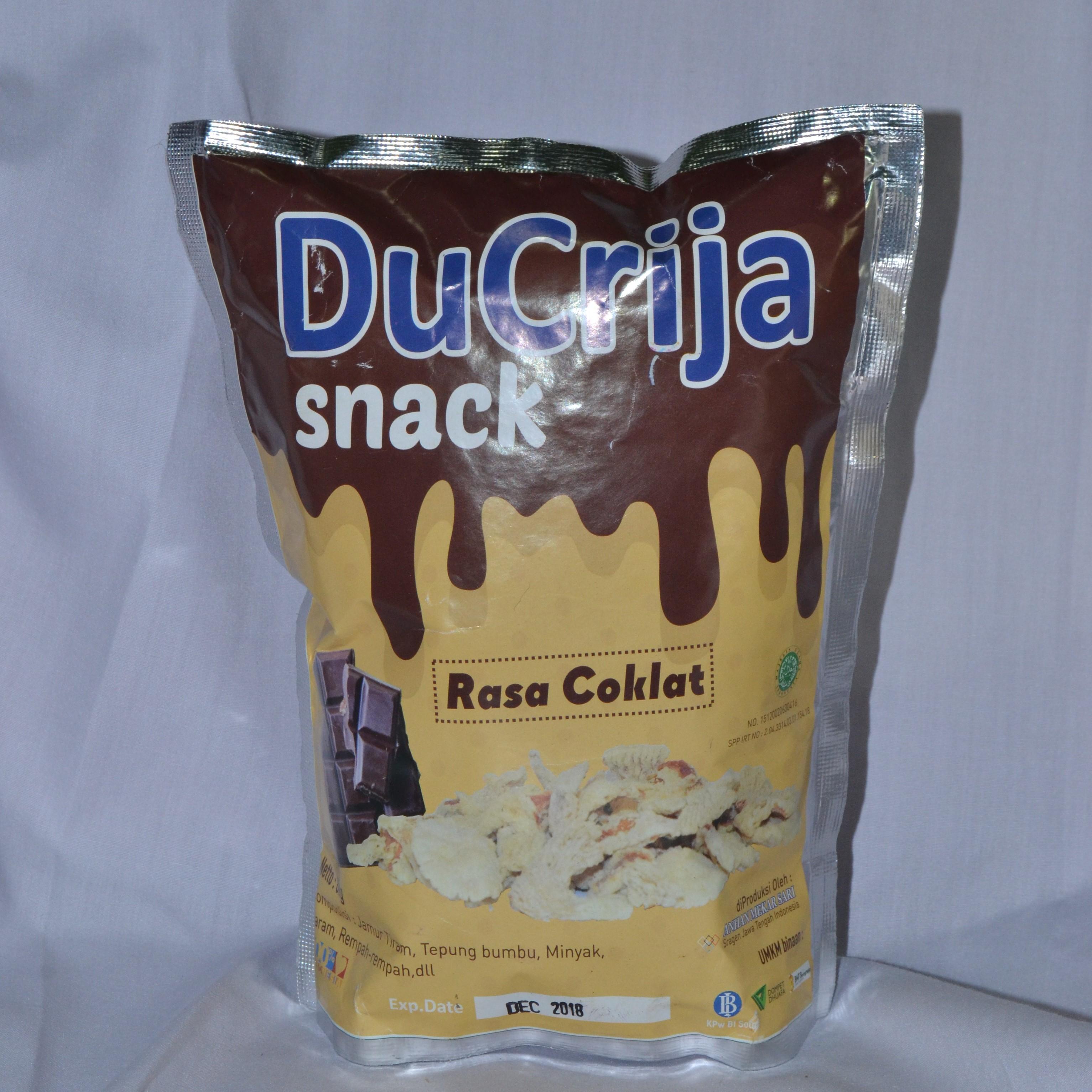 DuCrija Snack Jamur Tiram Organik - Rasa Coklat