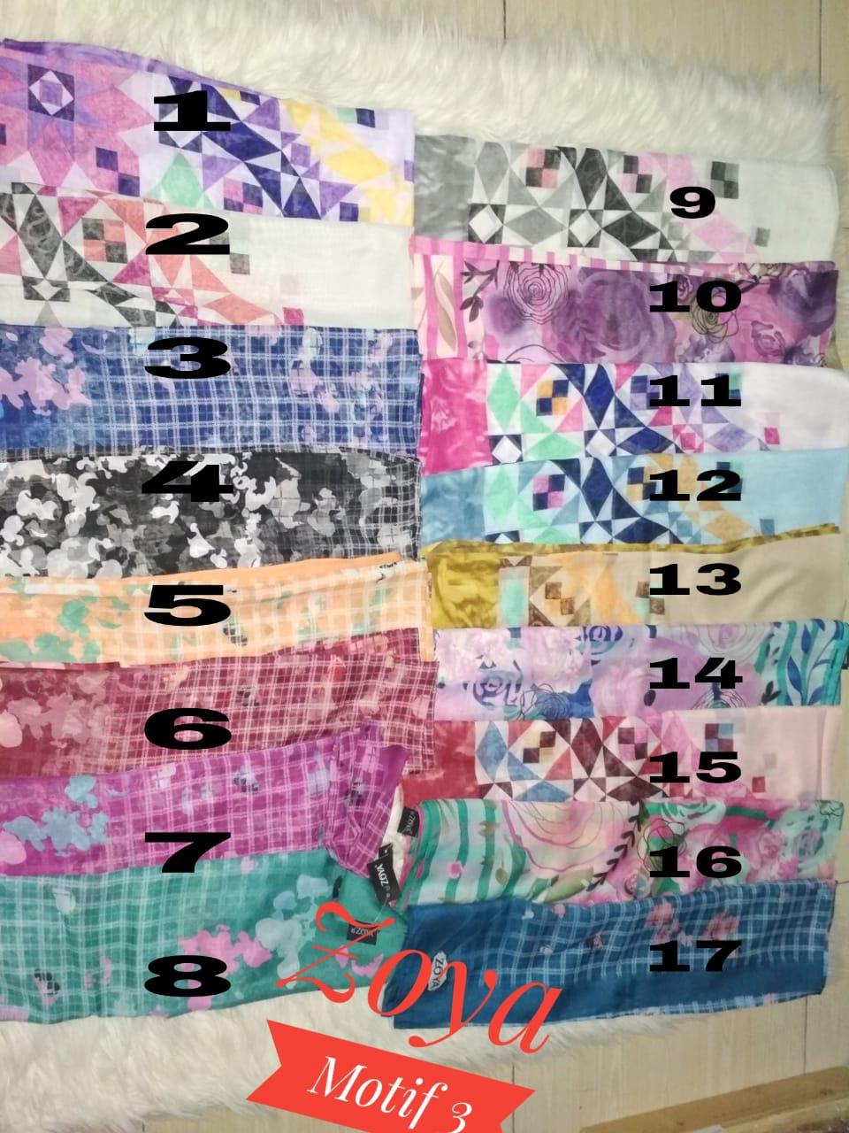 Kerudung zoya motif 3