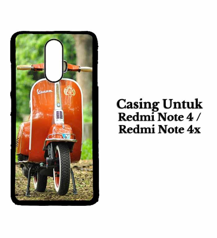 Casing XIAOMI REDMI NOTE 4X vespa oranye Hardcase Custom Case Se7enstores