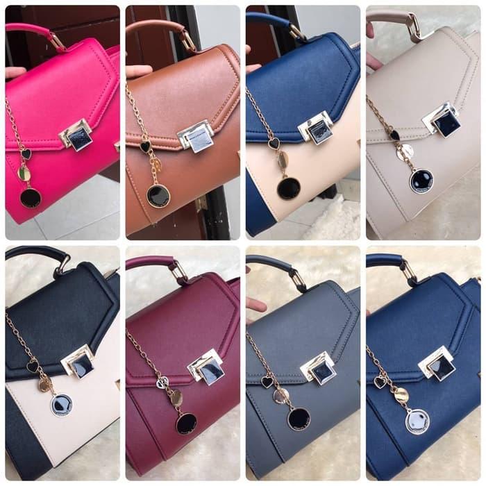 DISKON Tas wanita cewek branded handbags Charles n keith CK Ashanty Maroon
