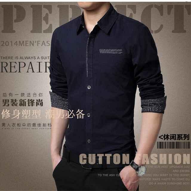 Kemeja / Hem Dave I kemeja kantoran formal trendy I kemeja katun I Lengan Panjang Pendek