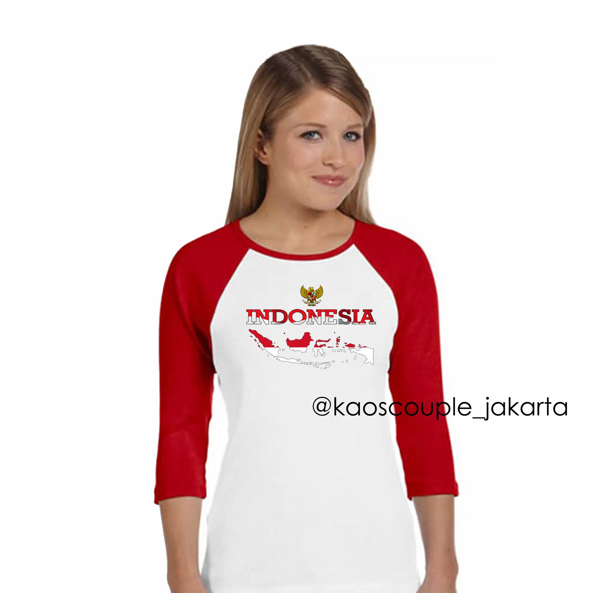 TERBARU Kaos Raglan Merah Putih Kepulauan Indonesia HUT kemerdekaan RI ke-73 Pria Wanita (Unisex) Panitia Tujuhbelasan