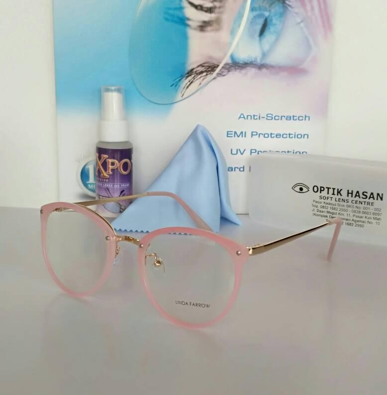 FRAME KACAMATA LINDA FARROW 121 PK/KACAMATA MINUS/BACA/KACAMATA WANITA
