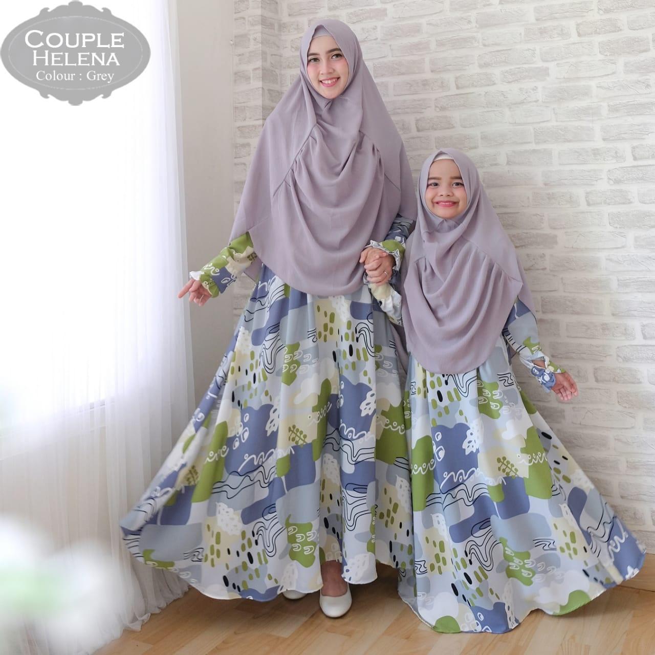 Silentriver88 gamis muslimah syar'i woolpeach helena ibu dan anak. Couple