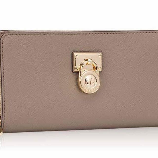 Michael Kors Hamilton Traveler Large Wallet Dark Taupe Saffiano