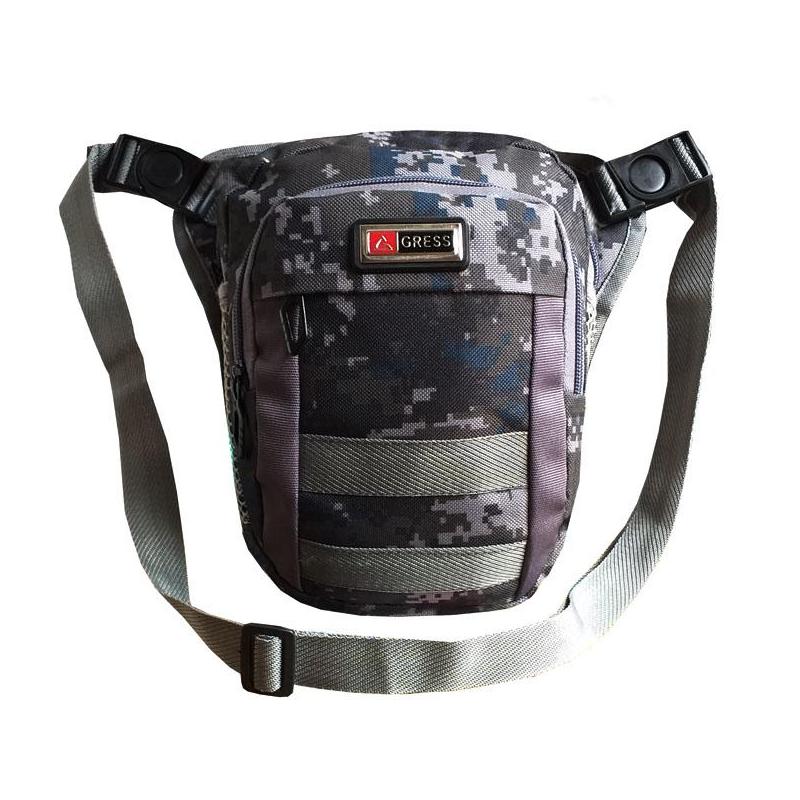 Tas Selempang Pria - Tas Pinggang - Tas Paha Gress 3in1 LLC0255 Army Tactical - Black