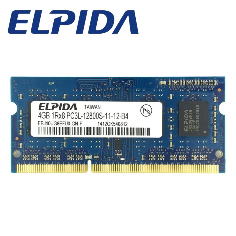 ELPIDA DDR3L 4 GB 1600 MHz PC3L-12800 So-dimm Ram Memori Laptop 4 GB Memoria Notebook 1.35V low voltage