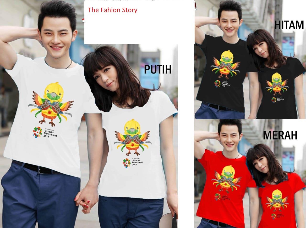 FASHION STORY - KAOS COUPLE ASIAN GAMES 2018 (2143)/ ASIAN GAMES JAKARTA PALEMBANG/ T-SHIRT PASANGAN /KAOS COUPLE /BAJU COUPLE /ATASAN COUPLE /BAJU PASANGAN