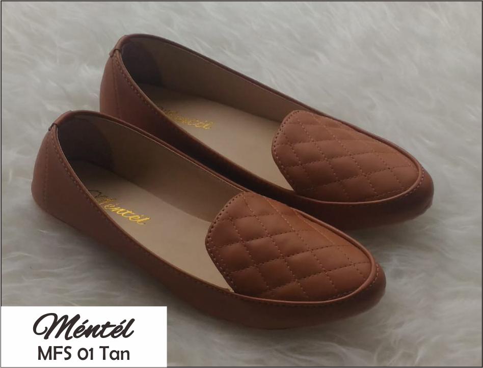 Sepatu Wanita Flat Shoes Polos MFS01 Tan