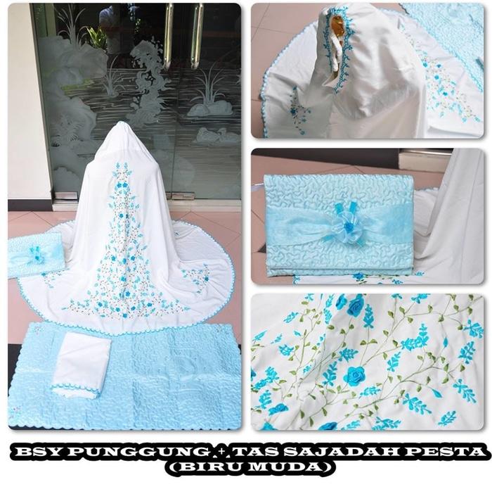 Auf Hammas Mukena mewah / Mukena dewasa / Mukena bali / Mukenah / Mukena katun jepang / Mukenah Wanita / Mukena Putih / Mukenah Murah / Mukenah Jumbo / Mukenah Remaja / Mukenah Dewasa BSY Punggung Sajadah Biru Muda