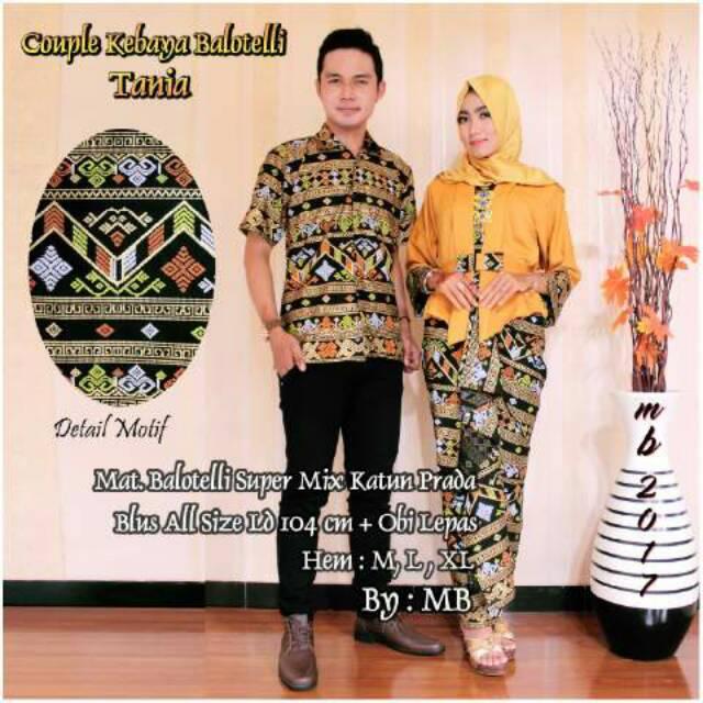 Batik modern Couple kebaya Balotelli Tania couple keluarga baju pakaian murah kekinian tanah abang