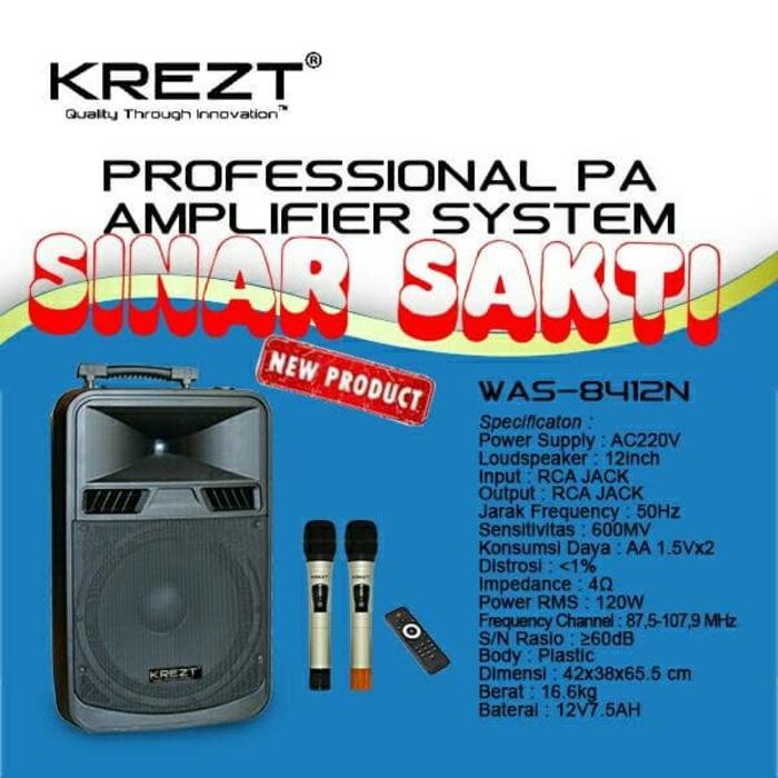 ORIGINAL SPEAKER PORTABLE WIRELESS MEETING KREZT WAS 8412N ( 12 INCH )