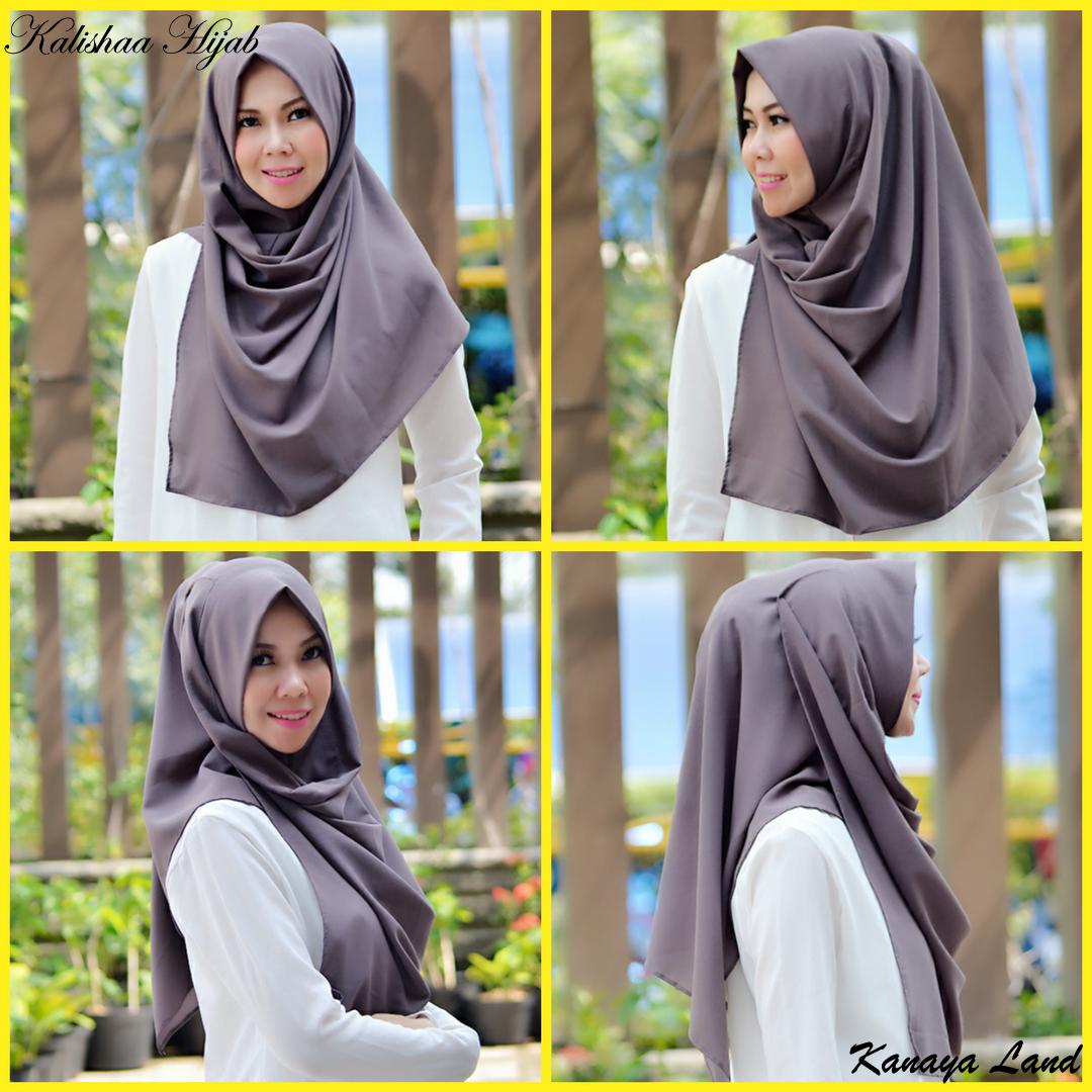Pashmina Instan KANAYA - ABU-ABU TUA/KANAYA LAND / hijab instan / pashmina / segi 4 instan / jilbab praktis / kerudung termurah / hijab terbaru