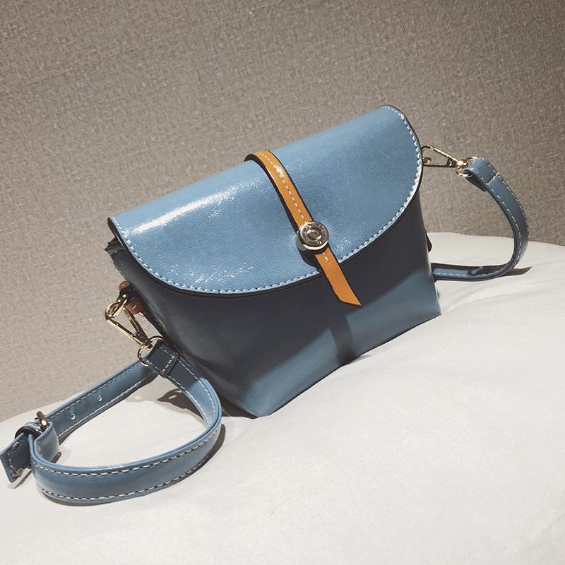 Dalam Tas Wanita Super Tas Longchamp Kulit Terang Kulit Minyak Lilin (Biru)