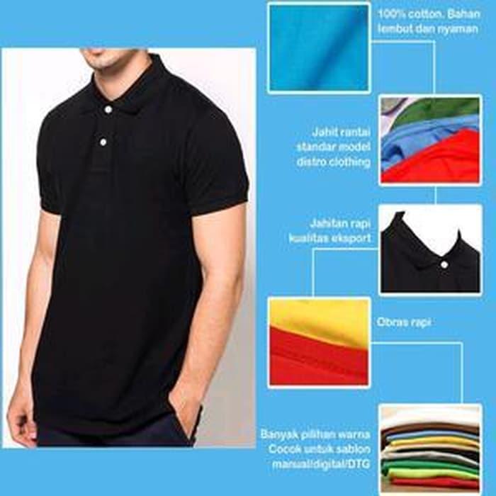 HARGA PROMO!!! kaos kerah hitam polos bahan polo/lacoste halus dan lembut - BQlpd0