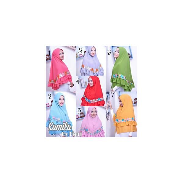Fiori Kamila /Khimar Kamila Renda / Jilbab Instan Khimar Kamila Renda