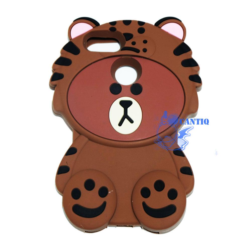 QCF Soft Case Xiaomi Mi 5X / Silicone 3D Xiaomi Mi 5X Kostum Singa / Softcase Kartun Bayi Singa / Case 4D Xiaomi Mi 5X / Casing Xiaomi Mi 5X / Casing Boneka / Casing Unik Bear With Baju Singa / Casing Lucu - Coklat