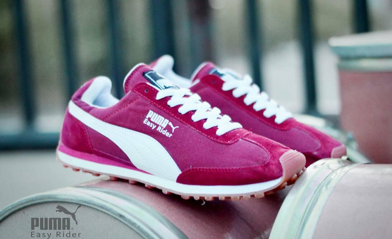 Sepatu Sport Pria Puma Easy Rider Merah Terlaris Di LAZADA
