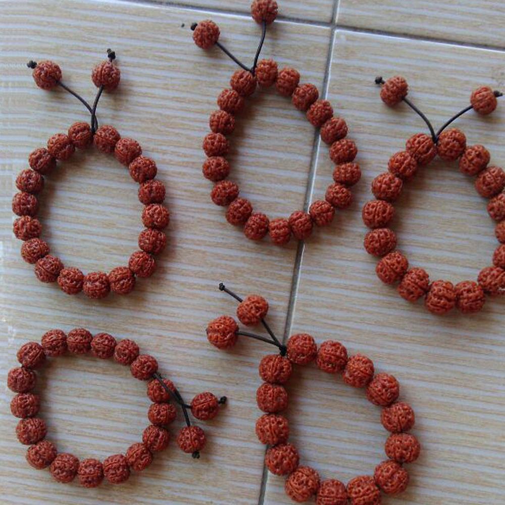 Pelangi tas Rudraksha mukhi Gelang Jenitri liontin 100% ASLI