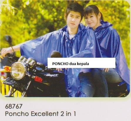 Jas Hujan Poncho /Batman Kepala dua / Dua Kepala merk Tiger Head 68767