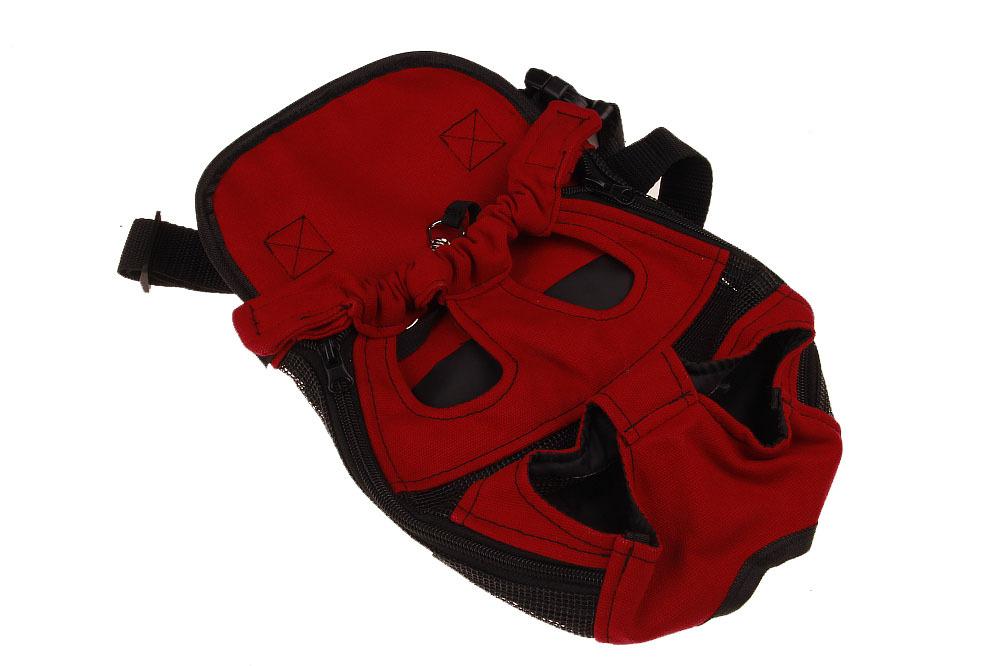 Tas Gendong Hewan anjing Kucing warna merah hitam ukuran M