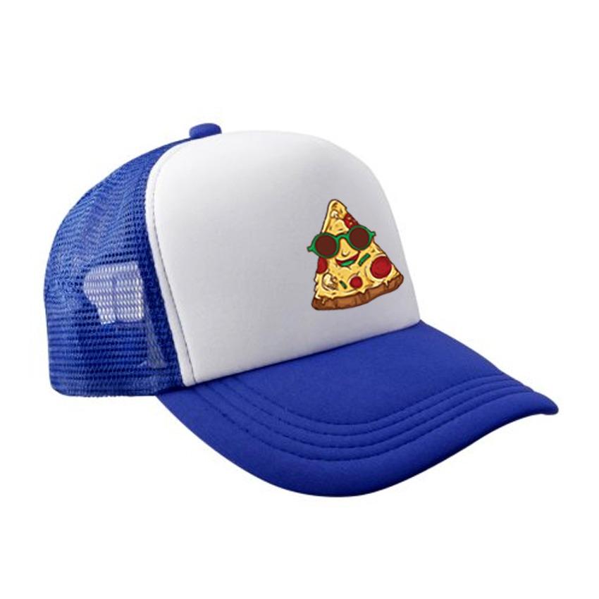 Do More Store Topi Trucker Distro Pizza Uk - White Jaring Biru Premium