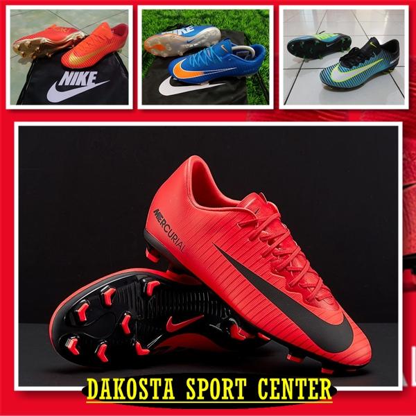 SEPATU BOLA - Soccer Nike Mercurial Vapor XI FG - Fire Play, Blue Orange, Aqua Light, Campoeos