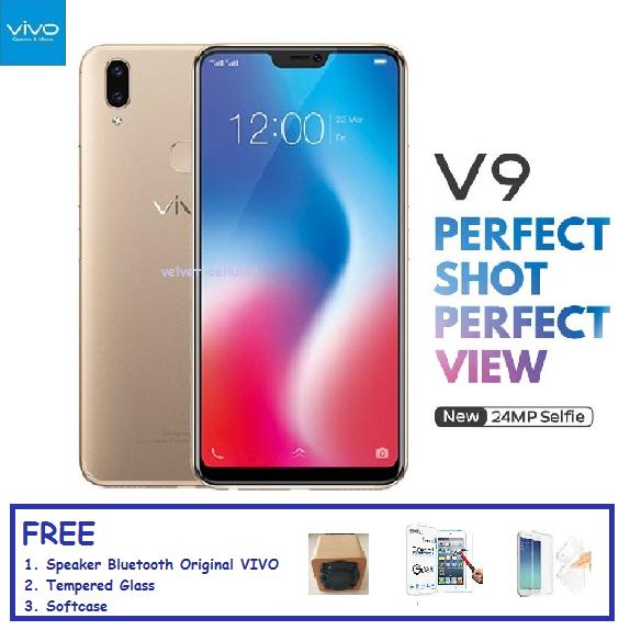 VIVO V9 [4/64GB] + Speaker Bluetooth Original VIVO, Tempered Glass, Softcase