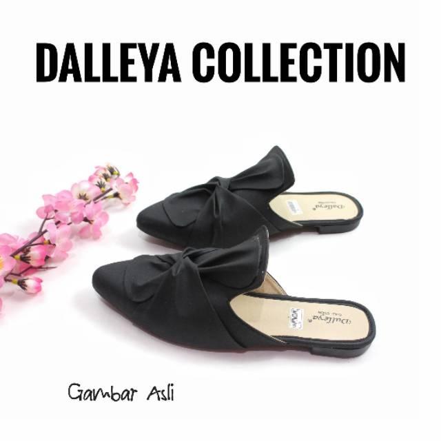Dalleya - sandal laofers sendal teplek casua wanita polos murah sepatu unik pita CHEROKKE