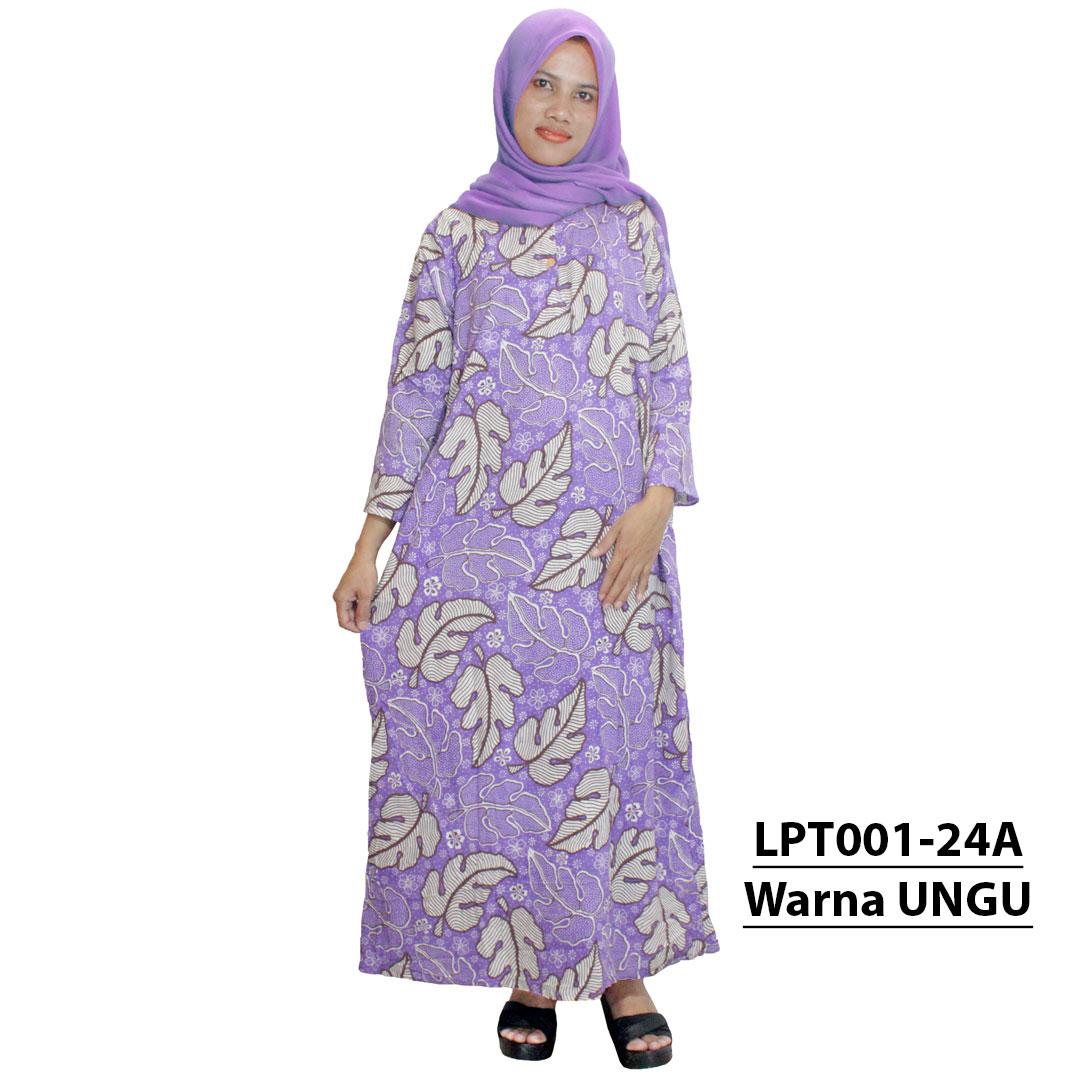 Longdres Batik, Daster Lengan Panjang Batik, Baju Tidur, Piyama, Kancing, Daster Bumil, Busui (LPT001-24) Batik Alhadi