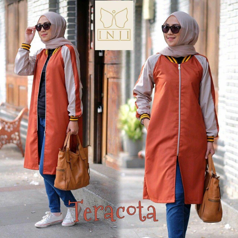 Tunik Adara Long by Inji READY di lapak Barokah Boutique Syari fadilla_boutique