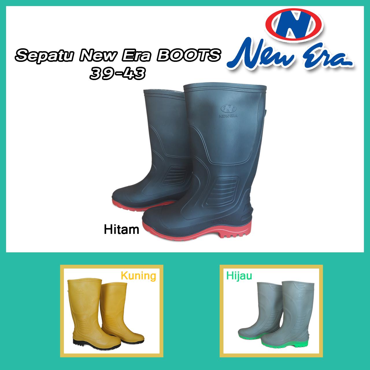 BOSMUDA - Sepatu NE Boots New Era 39-43 / Sepatu Boots Pria / Sepatu Pria / Sepatu Boot Karet